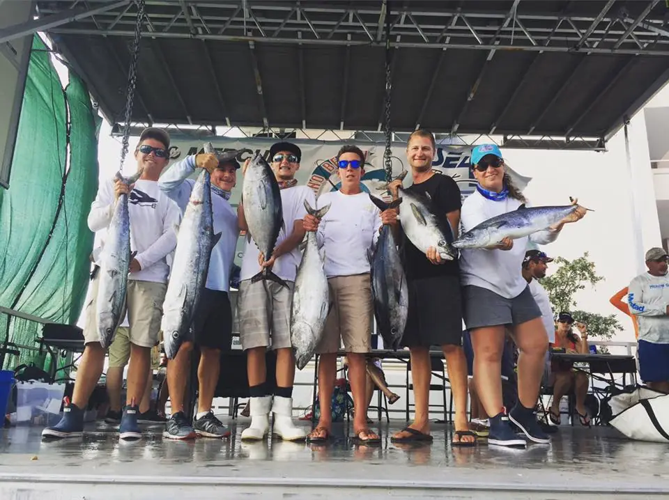 The Bite, a 34-foot Contender ST sportfishing boat, offshore near Pompano Beach, Florida